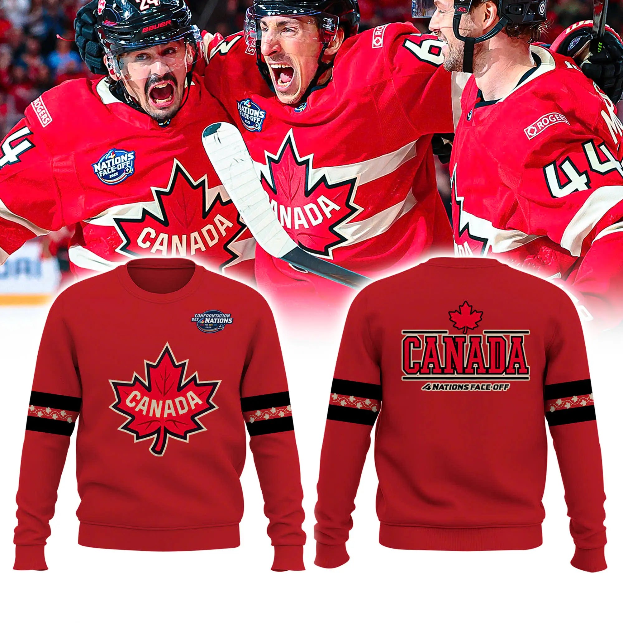 Canada Fanatics Red 2025 4 Nations Face Off Seize Fleece Pullover Sweatshirt