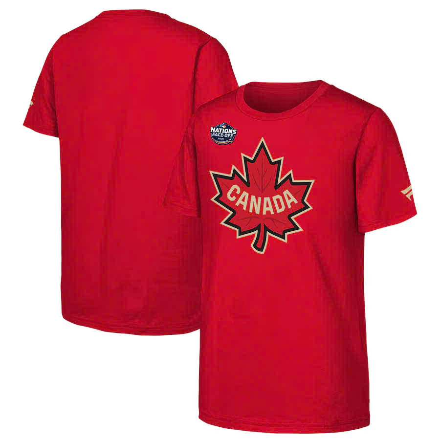 Canada Fanatics Red 2025 4 Nations Face Off Tshirt