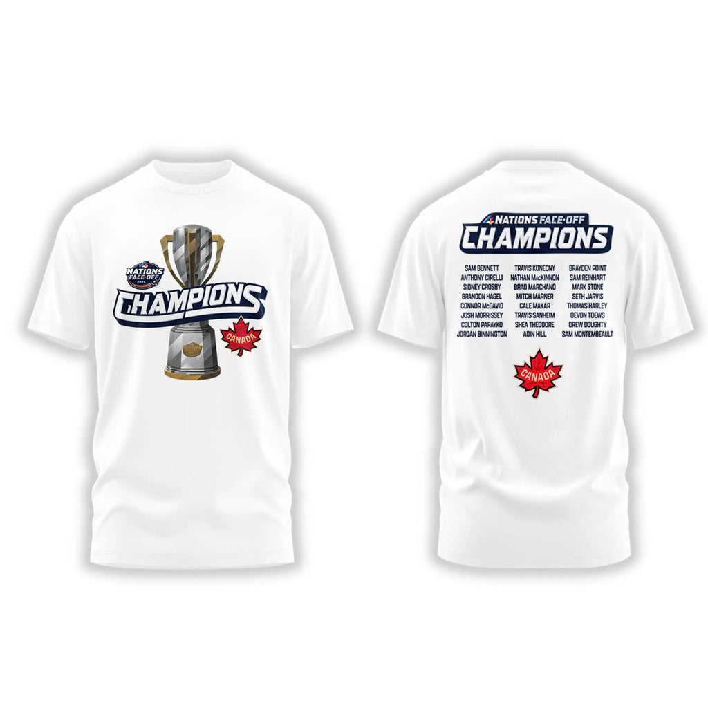 Canada Fanatics Steel 2025 4 Nations Face Off Champions Combo Hoodie | Cap | Jogger v6