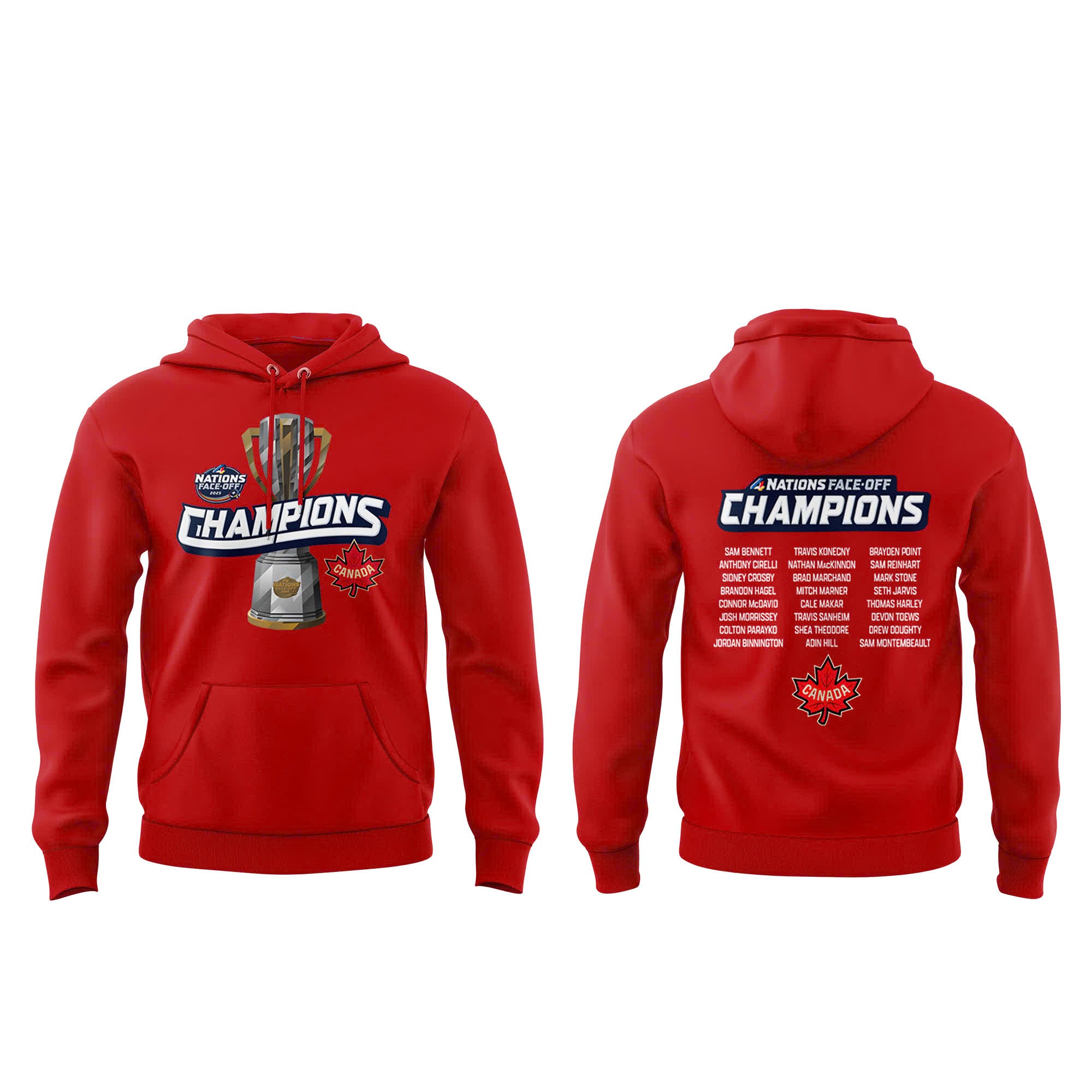 Canada Fanatics Steel 2025 4 Nations Face Off Champions Combo Hoodie | Cap | Jogger v5