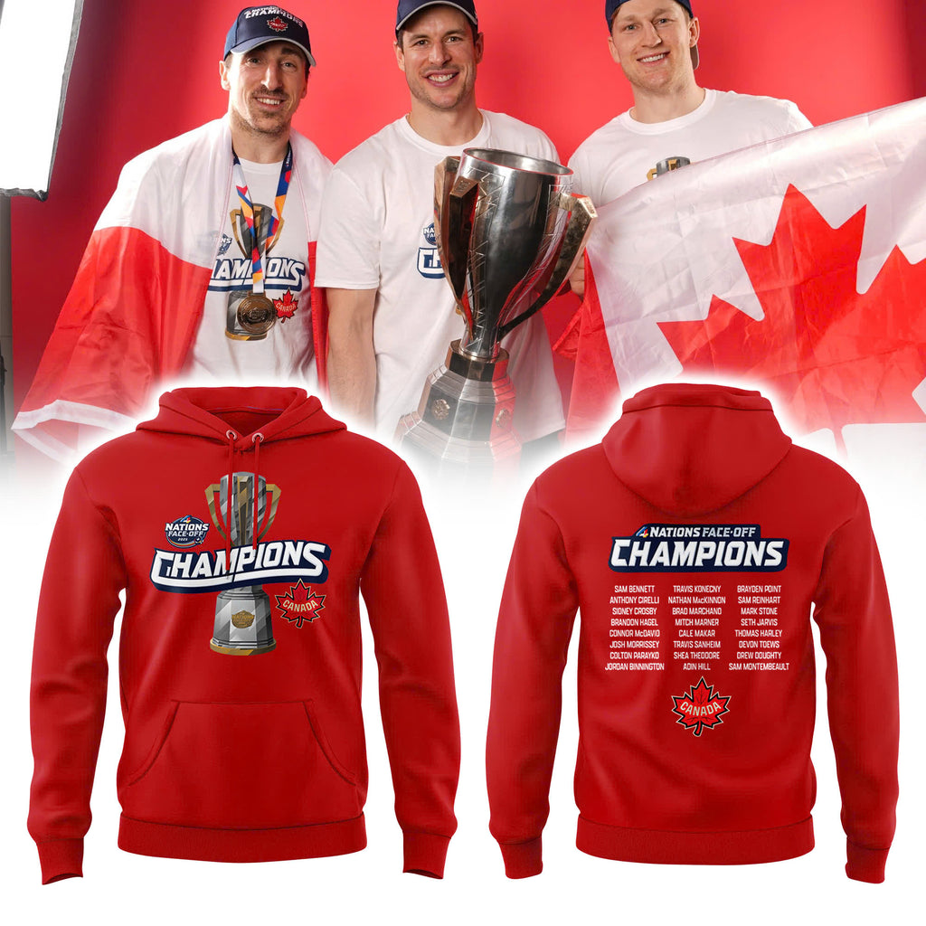 Canada Fanatics Steel 2025 4 Nations Face Off Champions Combo Hoodie | Cap | Jogger v5