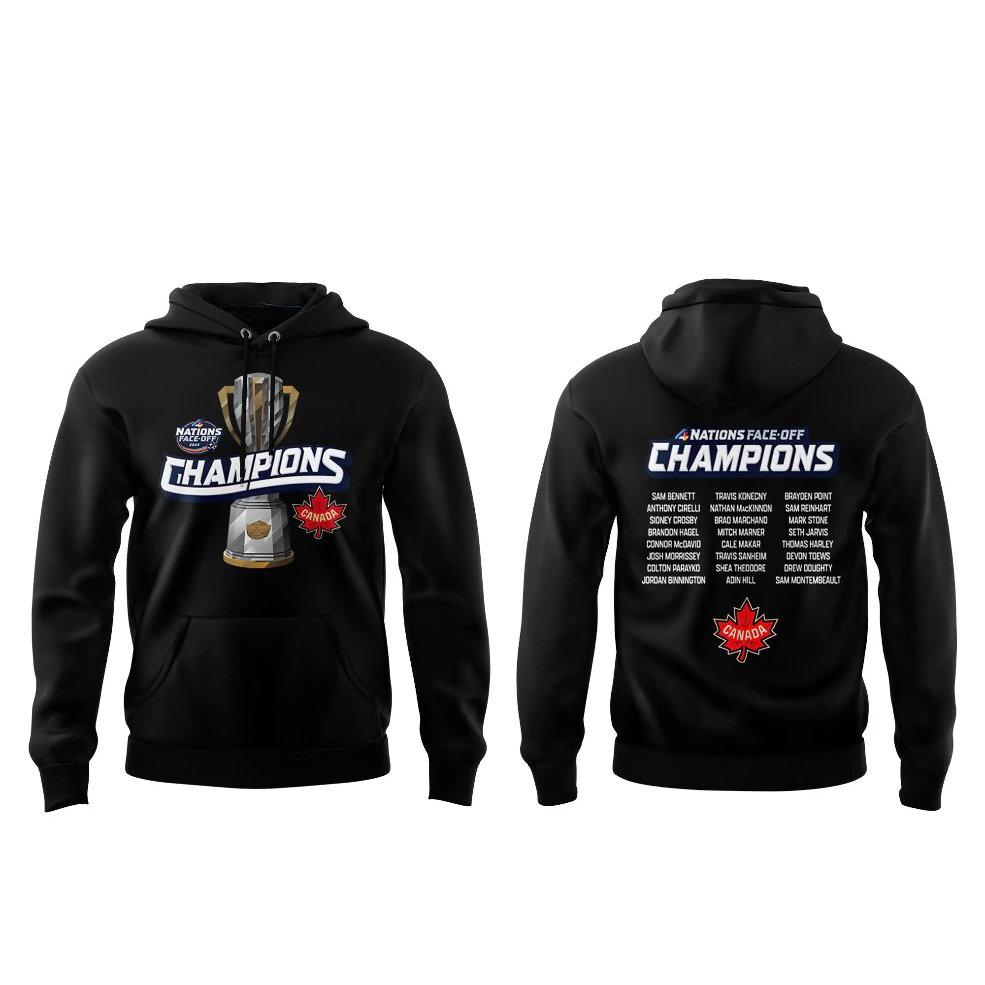 Canada Fanatics Steel 2025 4 Nations Face Off Champions Combo Hoodie | Cap | Jogger v4