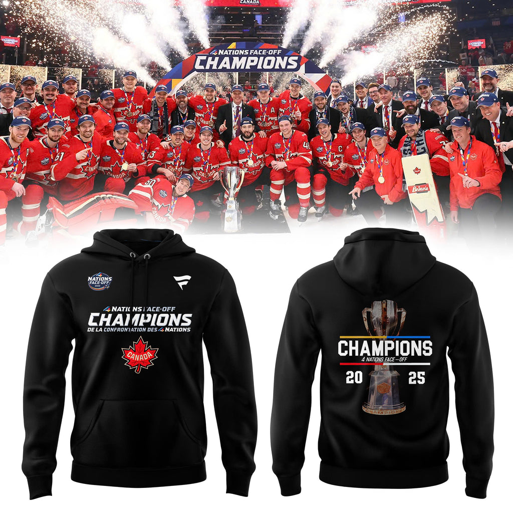 Canada Fanatics Steel 2025 4 Nations Face Off Champions Combo Hoodie | Cap | Jogger v2