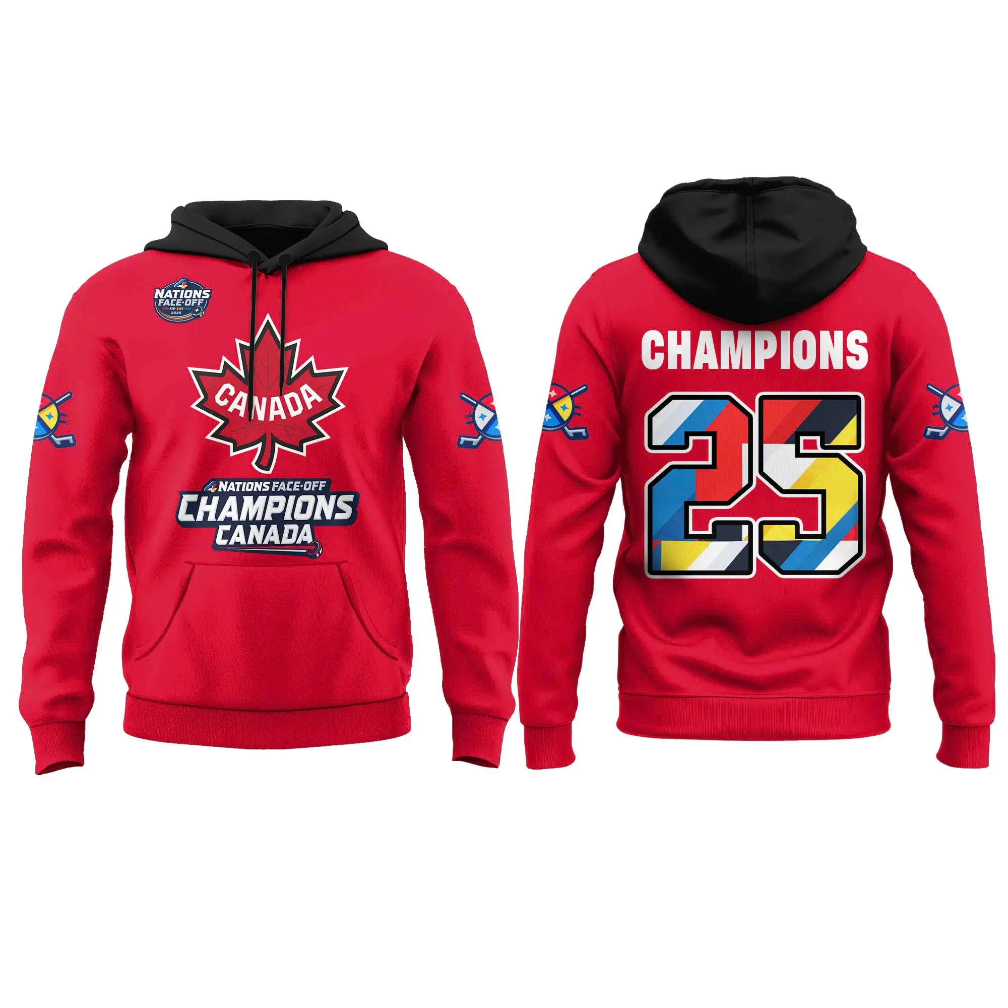 Canada Fanatics Steel 2025 4 Nations Face Off Champions Combo Hoodie | Cap | Jogger v3