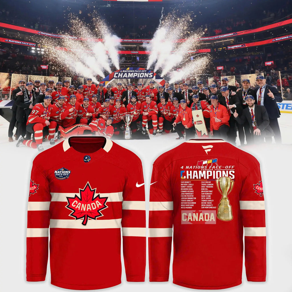 Canada Fanatics Steel 2025 4 Nations Face Off Champions Combo Hockey Jersey (Buy Combo and Save $20)