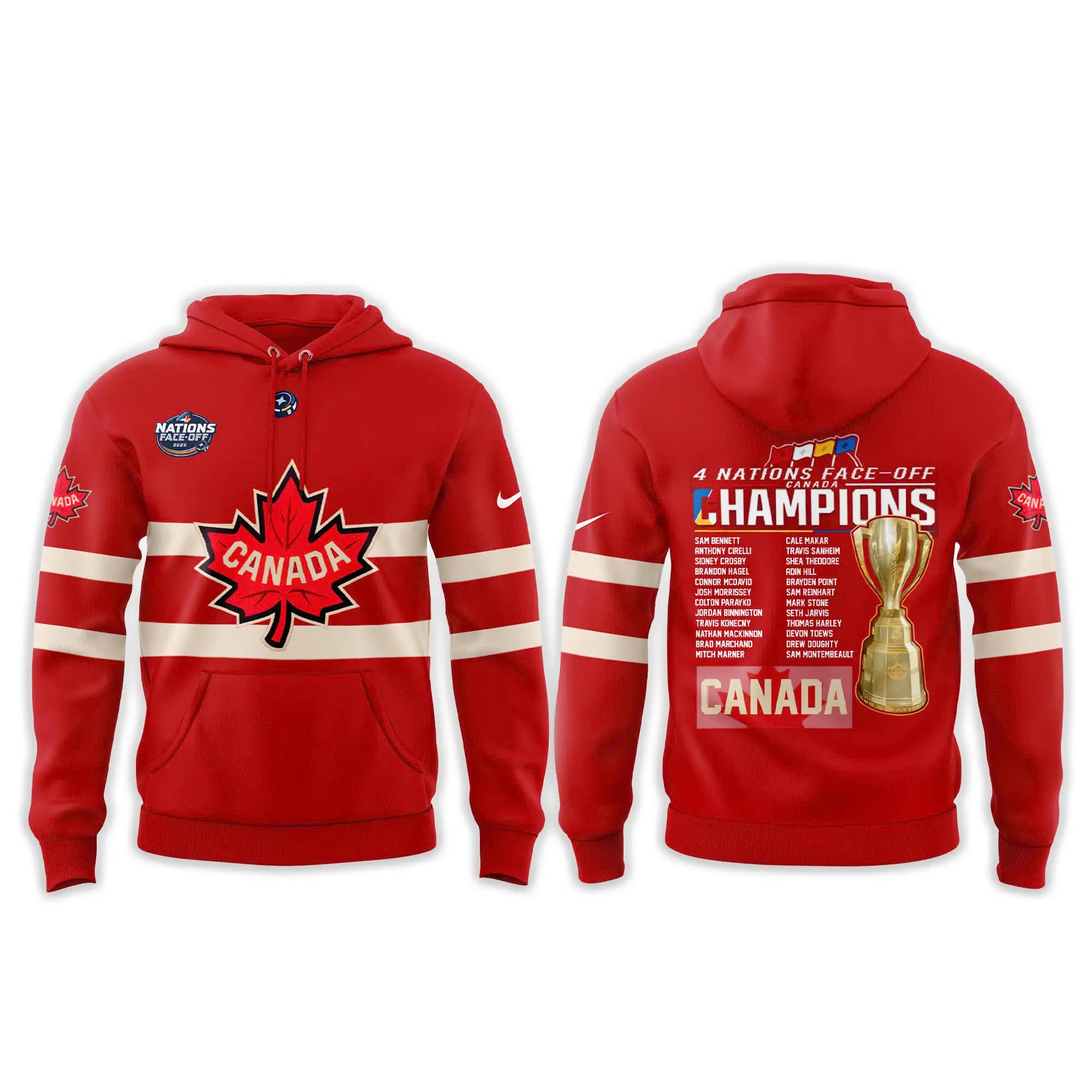 Canada Fanatics Steel 2025 4 Nations Face Off Champions Combo Hoodie | Cap | Jogger v7